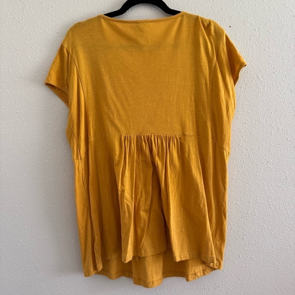 Ella Moss Mustard Yellow Embroidered Boho Tunic Dress - Size Large - Picture 6 of 6